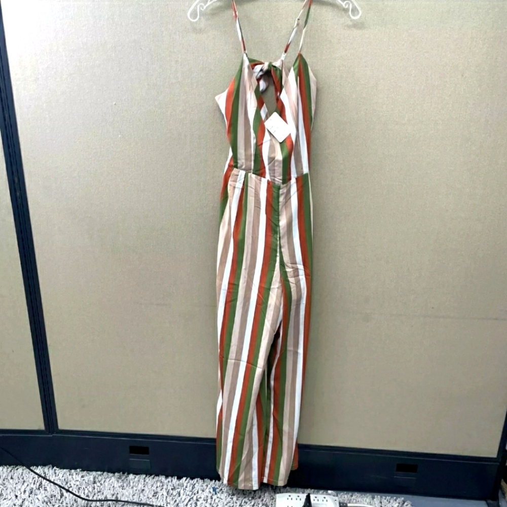 La Bella Vida Women’s Jumpsuit Striped Romper L